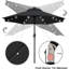 Parasol de marché éclairé avec manivelle 108 po Tayhlor-1408342422