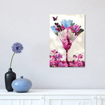 Pink In Palm by David Loblaw - Wrapped Canvas Painting