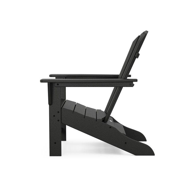 Chaise Adirondack avec repose-pieds POLYWOOD, Noir