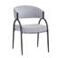Chaises de salle à manger rembourrées avec pieds en métal (ensemble de 2), gris-74319734