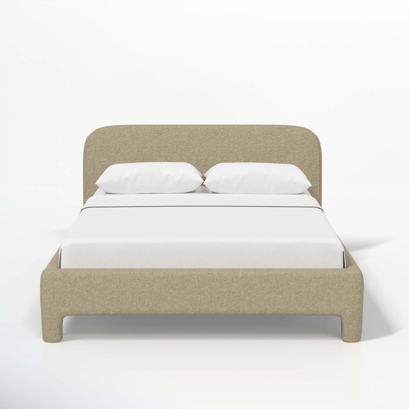 Illy Upholstered Standard Bed, California King, Zuma Natural Textured Linen