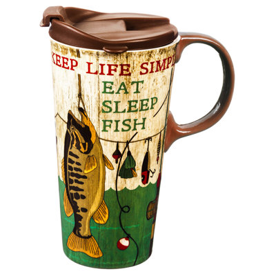 Tasse de voyage en céramique 17 oz keep life simple Monte Vista