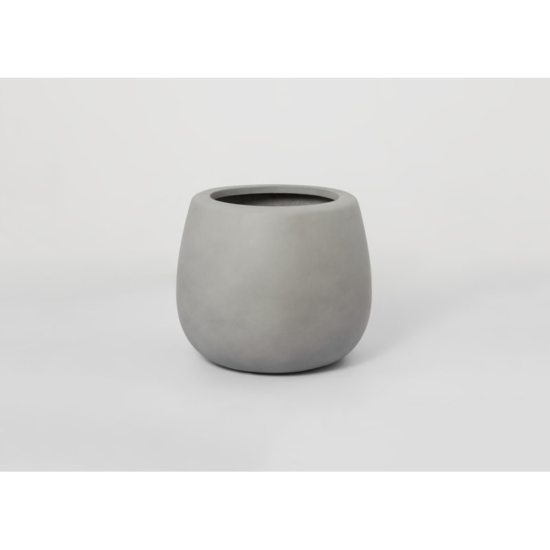 Finstad Handmade Pot Planter, 18" H x 16.25" W x 16.25" D, Gray