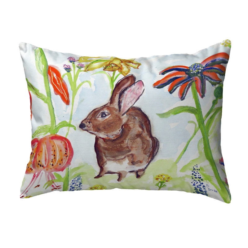 Rabbit Reversible Throw Pillow