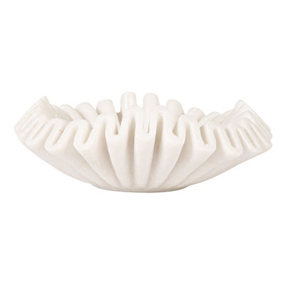 Pietra Marble Round Ruffle Bowl