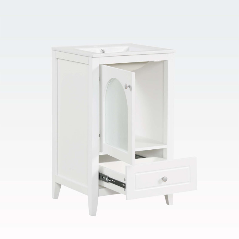 Meuble-lavabo de 20 po avec lavabo, Blanc