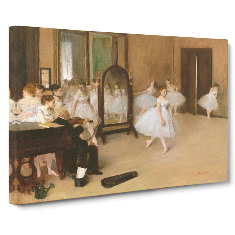 The Ballet Dancing Class by Edgar Degas - Wrapped Canvas Painting, 50cm H x 76cm W x 3cm D