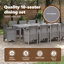VidaXL Garden Dining Set 11 Pcs Light Grey Poly Rattan
