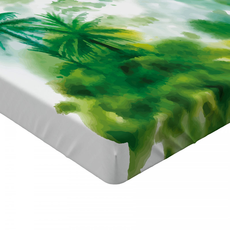 Microfiber Floral Fitted Sheet, Queen Fitted Sheet