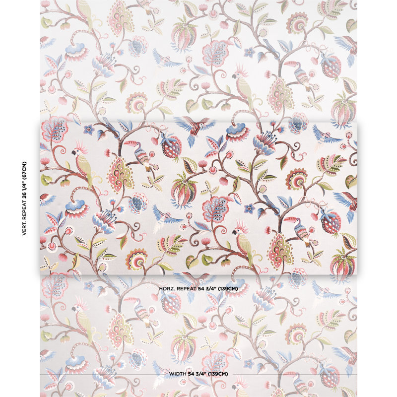 Birds Of Paradise Fabric, Mist