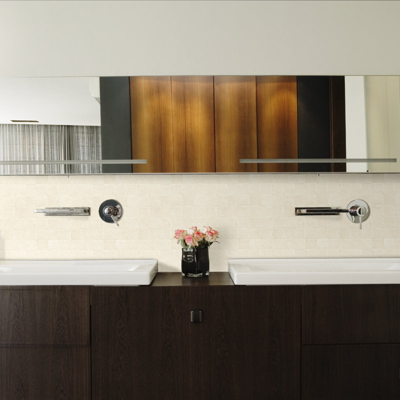 Betonica 12 in. x 12 in. Matte Porcelain Mosaic Floor and Wall Tile, Canvas