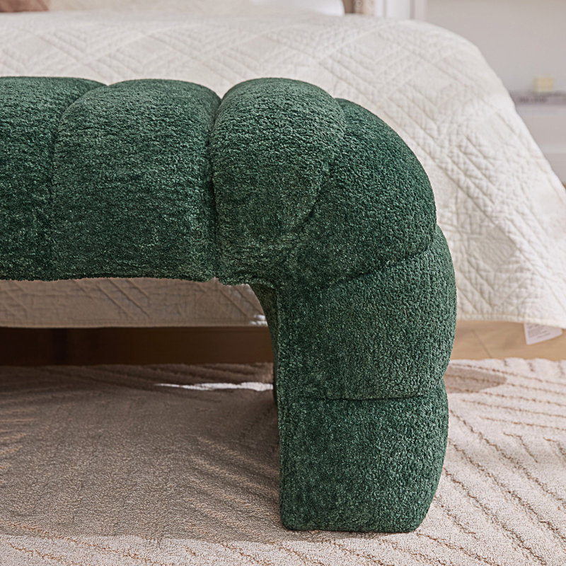 Banc de lit sans accoudoirs Modern, Vert