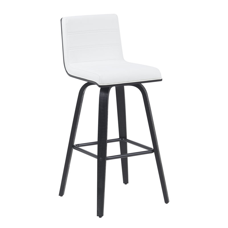 Tabouret de bar et de comptoir Biance, Blanc, Noir, Tabouret de bar (siège d'une hauteur de 30 po)