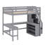 Lit mezzanine avec bureau en L, tablettes de rangement et escalier de rangement attaché-1558352728