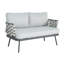 Causeuse et table en acier Mariano, gris-411574050-411574049