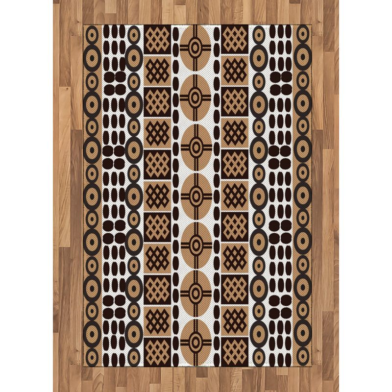 Zambia High Density Long Fiber Poly Threads Decorative Area Rug Carpet, Rectangle 4' x 5'8"