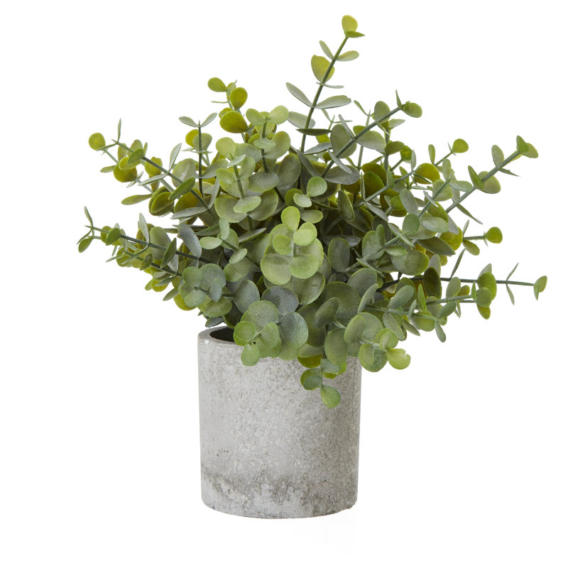 22cm Faux Plant in Pot, Green
