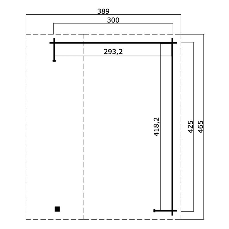 Lasita San Diego 14 x 10 Ft. Apex Roof Undercover Canopy (34mm)