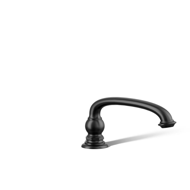 Artifacts Deck-Mount Bath Spout with Arc Design, Matte Black
