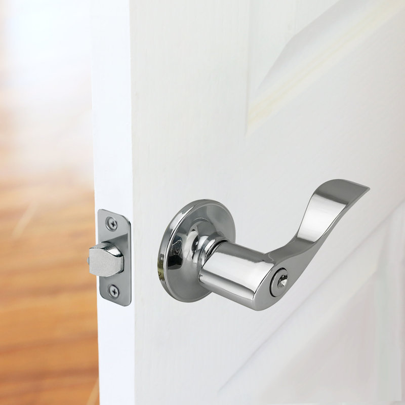 Springdale Keyed Entry Door Lever, Universal/Reversible, Matte Black