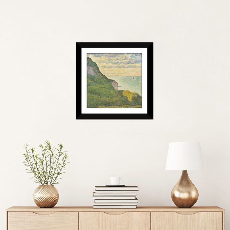 "Paysage marin à Port-en-Bessin (Normandie)" par Georges Seurat, reproduction d'art sur toile, H 24 po x l 24 po x P 1 po
