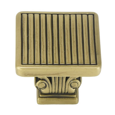 Edgar Berebi Urban Metro Savoy knob in burnished brass plate