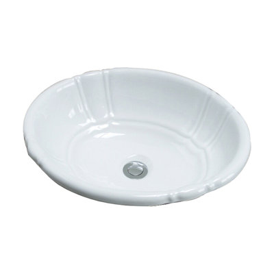 Barclay 13.63'' Vitreous China Oval Bathroom Sink with Overflow