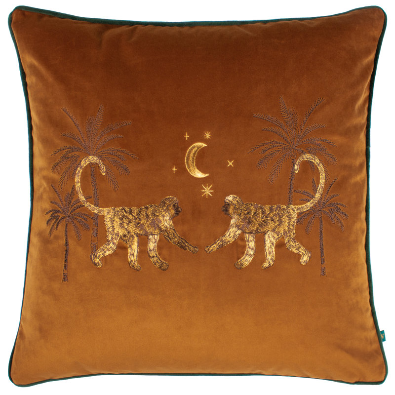 Behrouz Square Throw Pillow Cover, Rust