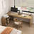 Wood color L-Shaped Solid Wood Desks-107198188-107198190