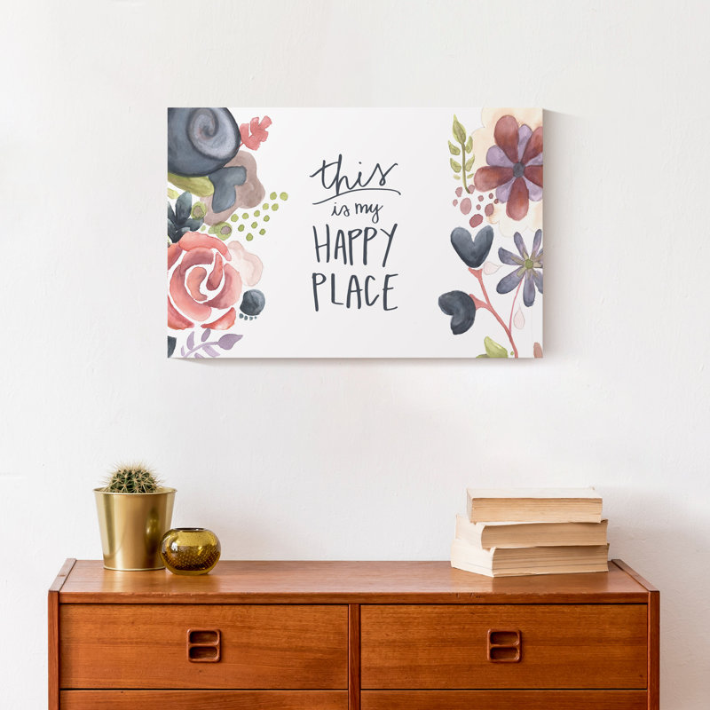 This Is My Happy Place sur toile, H 12 po x l 18 po x P 1,25 po