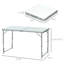 Outsunny 47" Folding Camping Table With Height Adjustability, Weight Portable Table With Carry Handle, Outdoor Folding Table Camping Accessories