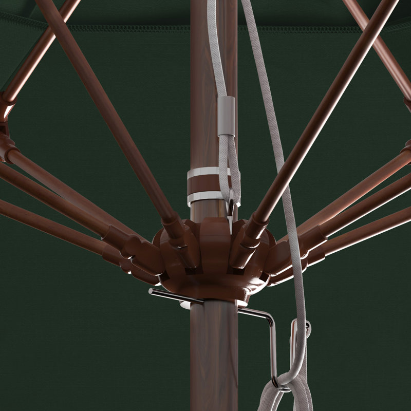Parasol de patio en bois 11 pi, Vert