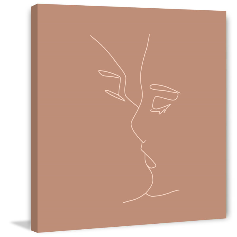 Couple In Love - Wrapped Canvas Painting, 66cm H x 66cm W x 3.81cm D