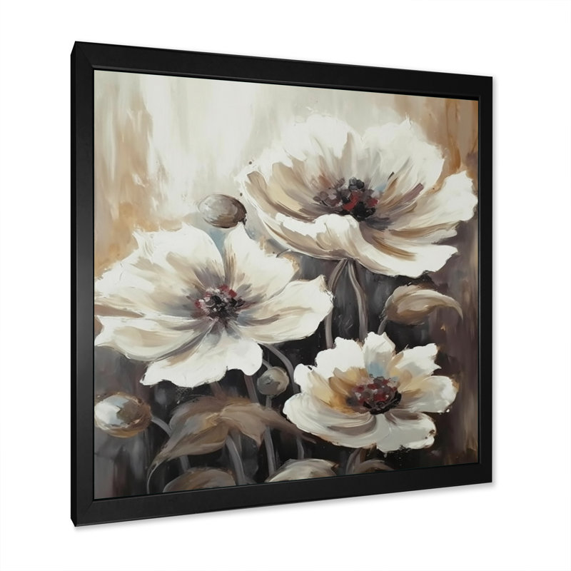 «Rozinka Hibiscus Blossoms I», reproduction, Cadre photo noir, H 24 po x l 24 po x P 1 po