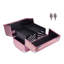 Pink Makeup Box Professional Cosmetic Organizer Aluminum Storage Box with 6 Trays-281234349