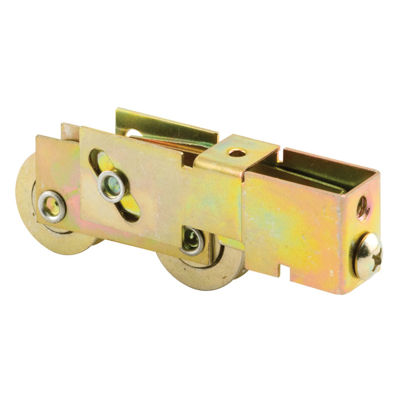 Ensemble tandem de porte coulissante en acier Prime-Line, rouleau de 1-1 / 8 po de diamètre, roulement à billes en acier (paquet simple)