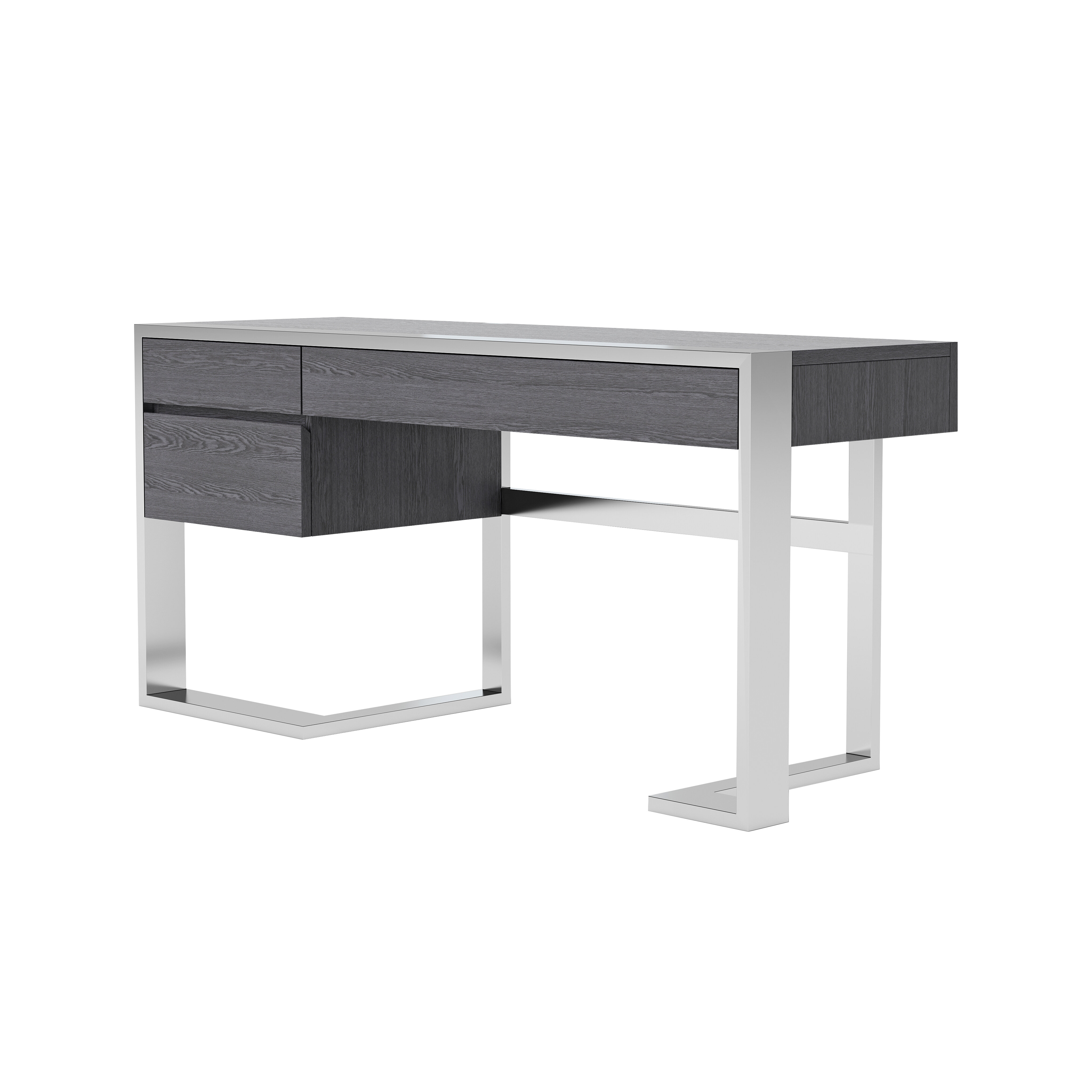 Orren Ellis Ajah Stainless Steel Frame Office Desk | Wayfair