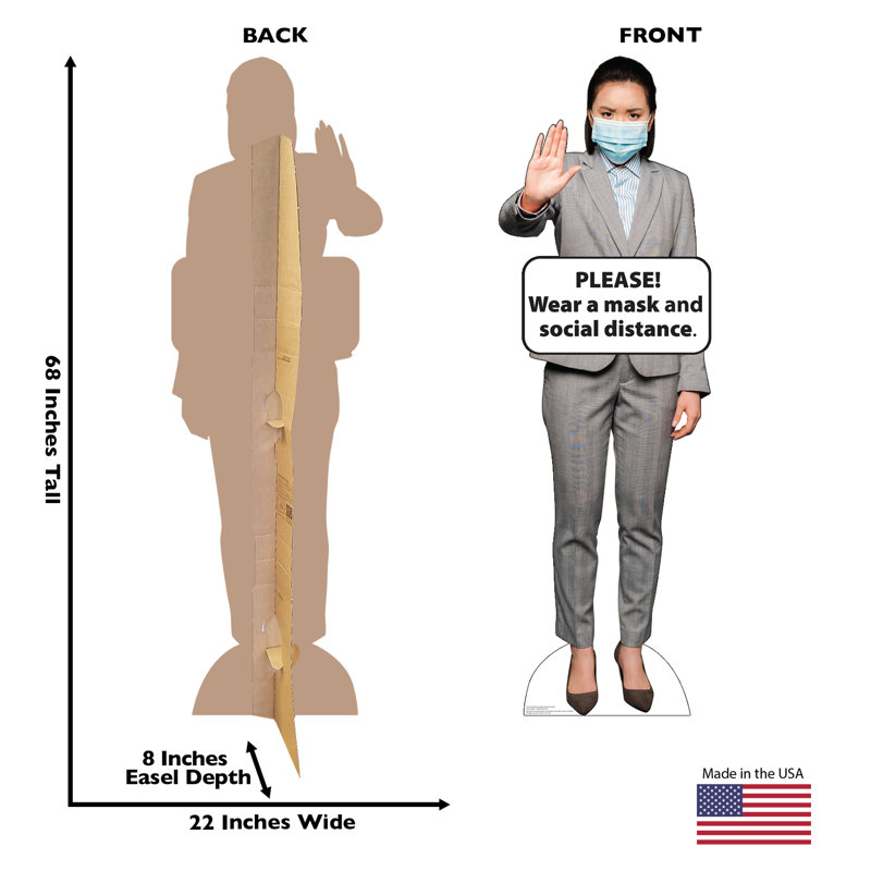 «Social Distance Mask Standee»