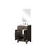 Meuble-lavabo en chêne brun avec dessus en acrylique scellé D Miroir - pièce de comptoir décorative fabriquée à la main