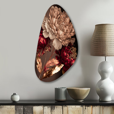 Reese - Floral Fall Shape Assymterical Metal Wall Art