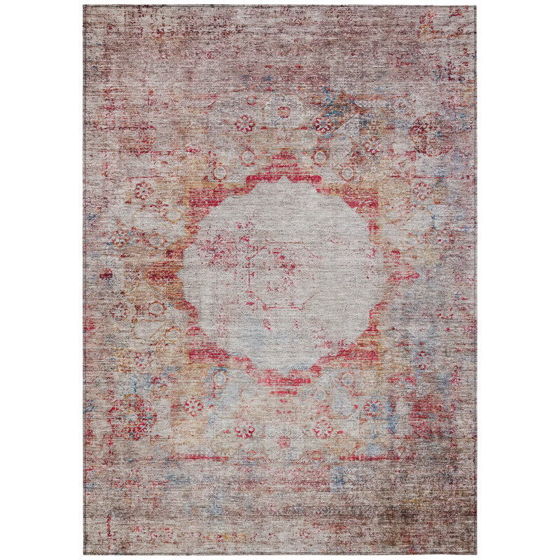 Fresnel Washable Oriental Indoor / Outdoor Rug, Rectangle 10' x 14'