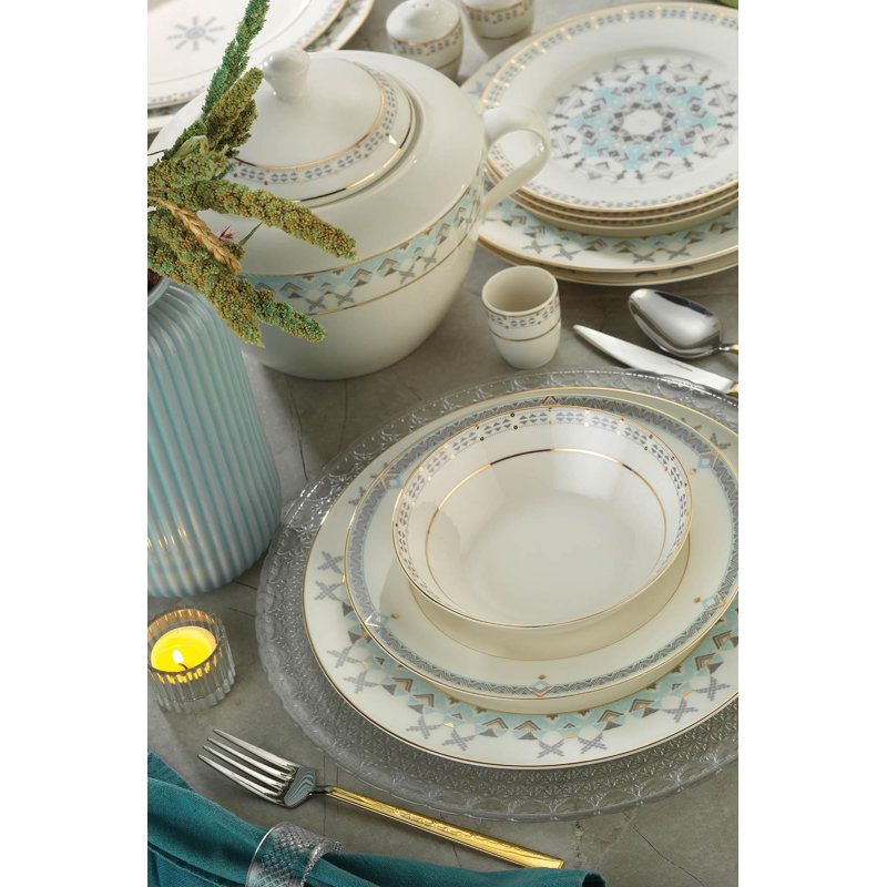Service de table 61 pièces, service pour 12, 61 pièces