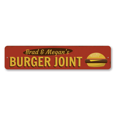 Plaque en aluminium Burger Joint