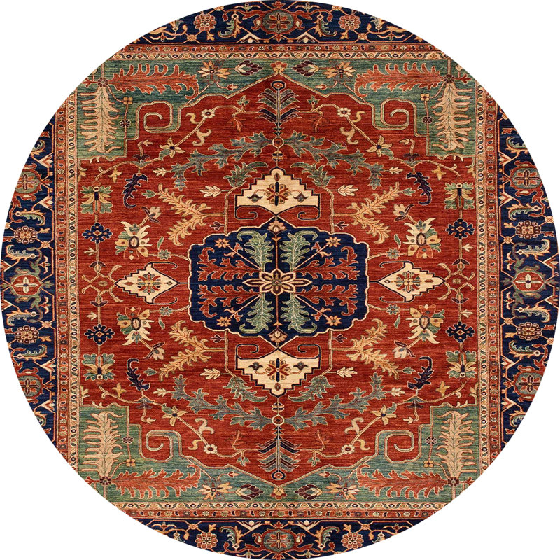 Abstract Indoor Rug, Round 4'
