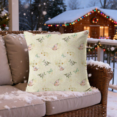Housse de coussin effet tridimensionnel Housse de coussin de Noël Décoration de fête Décoration de canapé Housse de lin Décoration de canapé de chambre à coucher Housse de canapé