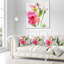 Coussin décoratif imprimé à la main fleur d'aquarelle rose-29893597-29893599