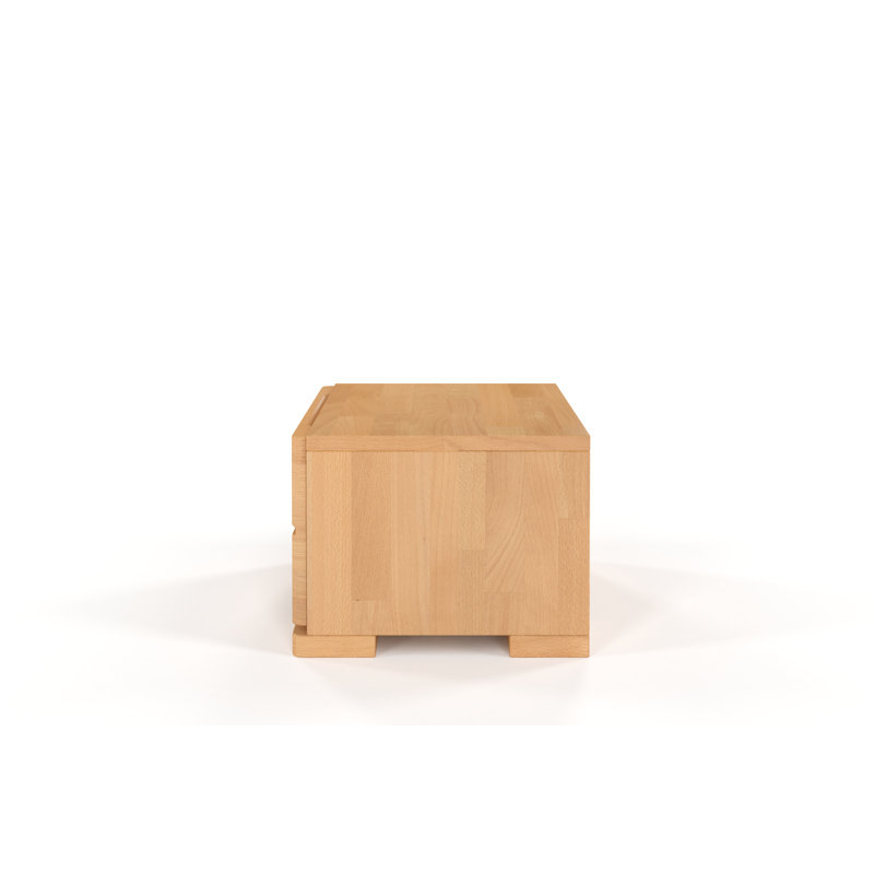Marchell 40cm W Solid Wood Bedside Table, Natural