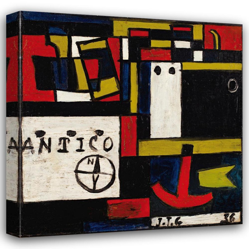 "Constructive liner" par Joaquin Torres-Garcia - Toile tendue avec châssis, H 24 po x l 17 po