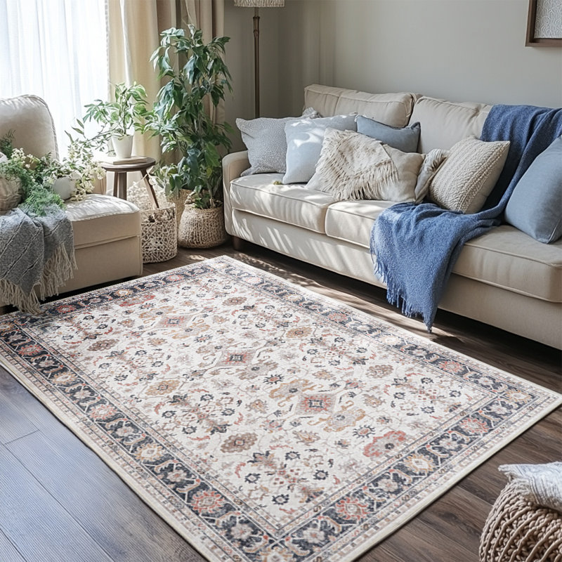 Tapis intérieur lavable Nermine Chenille Mashine, Rectangle 4 pi x 6 pi