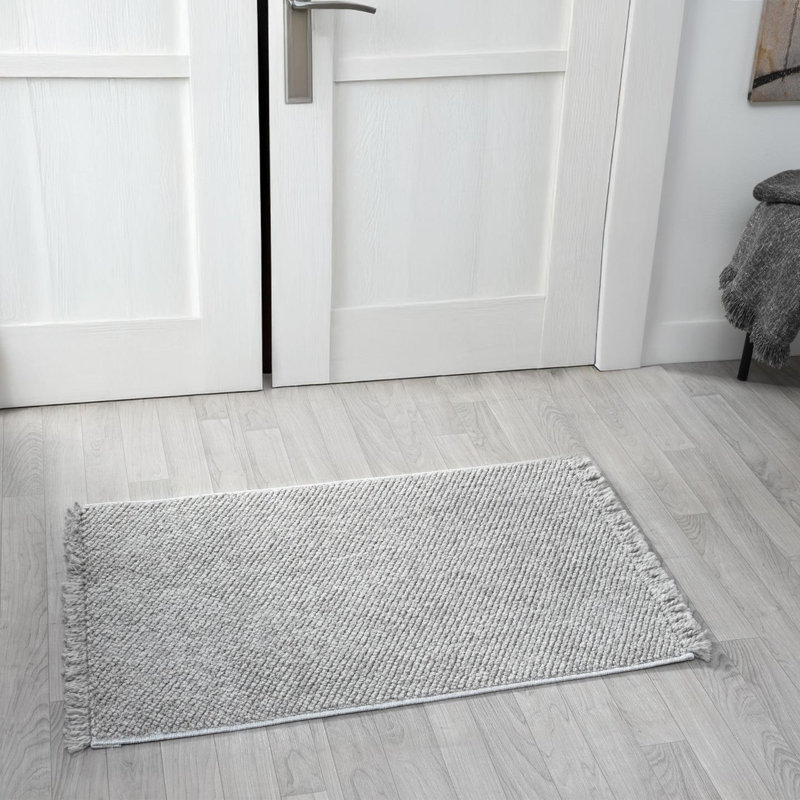Textured Fringed Area Rug, Rectangle 2' x 3'